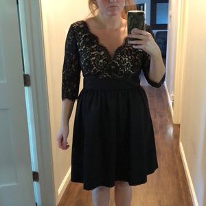 Eliza j black lace dress